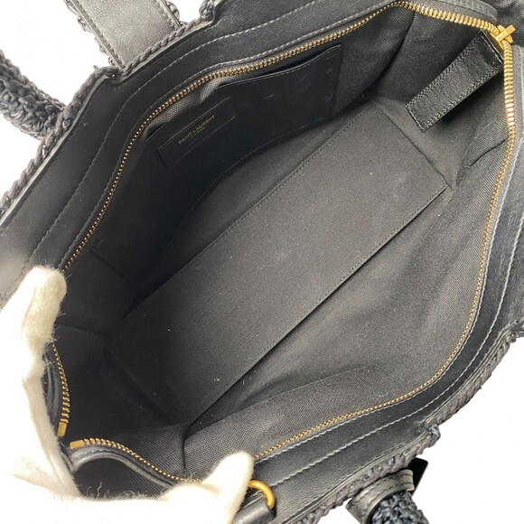 Saint Laurent Women's Cabas Raffia Basket Bag - Picture 9 of 15